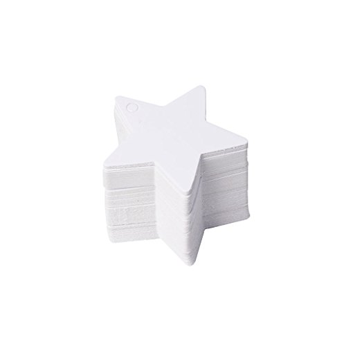 100 Stück sternförmige Kraftpapier-Karten-Etiketten, Weihnachten, Hochzeit von alloneslife