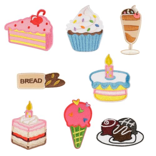 8 Stück Cartoon Lebensmittel bestickte Flicken Kuchen Bügelbilder Reparatur Flicken Eiscreme Nähen Flicken für Kleidung Tasche 8 Stück Cartoon Lebensmittel bestickte Flicken Kuchen Bügelbilder Reparatur Flicken Eiscreme Nähen Flicken für Kleidung Tasche von alloneslife