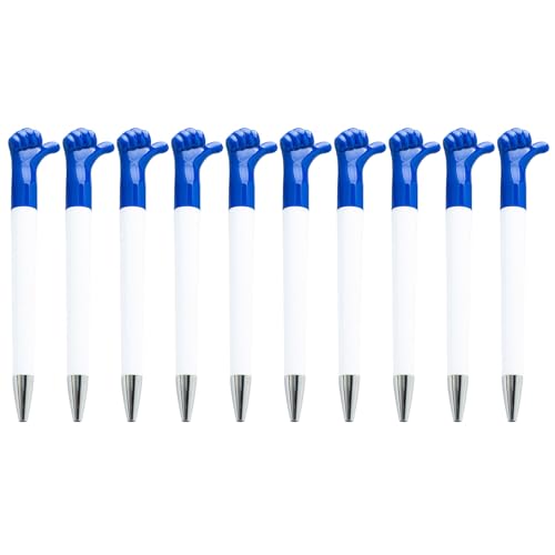 alloneslife 10 x Daumen-Up-Stifte, Dankes-Kugelschreiber, dekorativer Stift, 1,0 mm, Schreibstift für Studenten, Lehrer (blau) von alloneslife