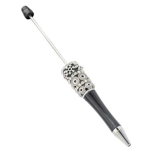 alloneslife Kreativer Perlen-Kugelschreiber, 1,0 mm, Schreibwaren-Stift, glattes Schreiben, Perlenstift, Schulbedarf (schwarz) von alloneslife