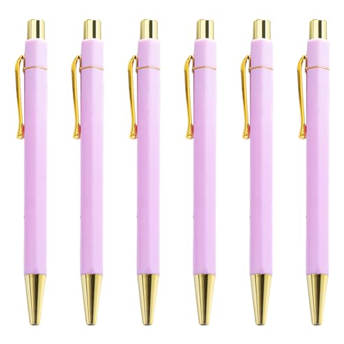 alloneslife Smppth Kugelschreiber-Set, einziehbar, 1,0 mm, Business-Stift, Ölstift für Schule, Büro, Arbeit (Candy Purple) von alloneslife