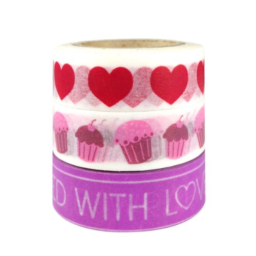 AllyDrew I Heart Cupcakes Japanisches Abdeckband, Washi-Klebeband, 3er-Set von allydrew