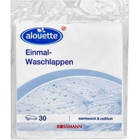 alouette trockene Reinigungstücher Waschlappen 1-lagig weiß, 30 St. von alouette