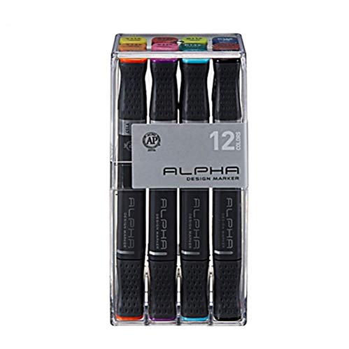 Alpha Design Marker 12er Set Basic Main Colours von Alpha EF