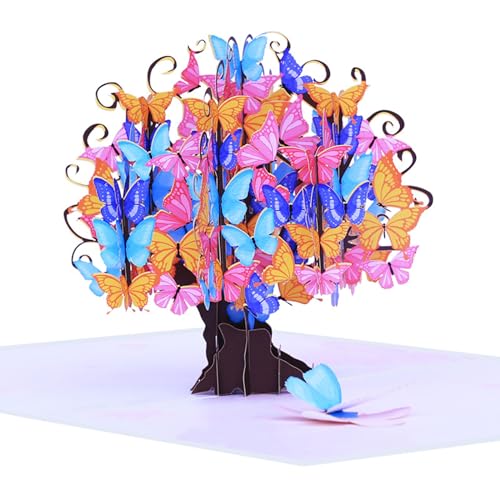 3D-Schmetterlings-Geburtstagskarte für Kinder, Ehefrau, Mutter, Grußkarte, Valentinstag, Hochzeiten, Abschlussfeiern, Jahrestage, alle Anlässe, Gedenk- und dekorative Karte von amangul