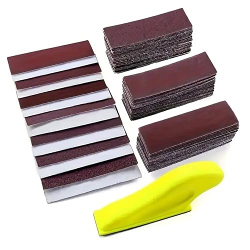Handschleifblock, 71 Stück, klein, Bastelschleifpapier, Finger, unverzichtbar für Holzbearbeitung und Autoreparatur von amangul