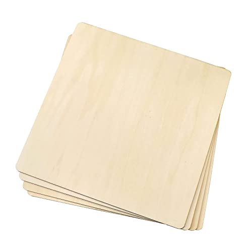 Holzquadrate unlackierte Holzplatten, unlackiert, quadratisch, blanko, Holzscheiben für Party-Dekorationen von amangul