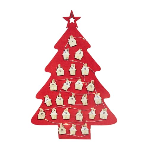 Kalender Anhänger 24 Tage Countdown Kalender Geschenk Filz Weihnachtsbaum von amangul