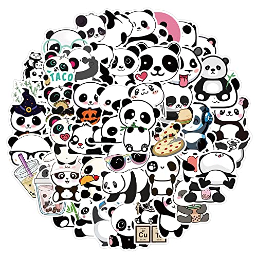 Panda-Aufkleber, Cartoon-Tier-Aufkleber für Laptop, Sammelalbum, Notizbuch, Pad, Handy, Kinder, Geschenke, 50 Stück von amangul