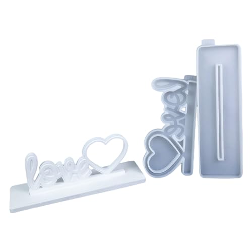 amangul Flexibles herzförmiges Epoxidharz-Formen-Set für Bilderrahmen und Schreibtisch-Dekorationen, mit Silikon-Gießformen amangul Flexibles herzförmiges Epoxidharz-Formen-Set für Bilderrahmen und Schreibtisch-Dekorationen, mit Silikon-Gießformen von amangul