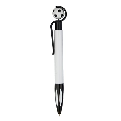 amangul Fußball-Kugelschreiber mit Taschenclip, abnehmbar, nachfüllbar, 1,0 Feder, glattes Schreiben, Fußballgeschenk für Kinder und Erwachsene von amangul