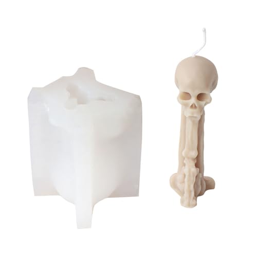 amangul Silikonformen mit Skelettkopf für Seife, Gips, Dekorationen, Halloween-Formen für Halloween-Geschenke von amangul