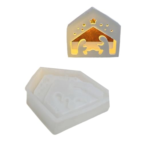 amangul Weihnachts-Silikonform, Urlaubsdekoration, flexible Silikonform, geeignet zum Basteln von detaillierten Kerzenhaltern amangul Weihnachts-Silikonform, Urlaubsdekoration, flexible Silikonform, geeignet zum Basteln von detaillierten Kerzenhaltern von amangul