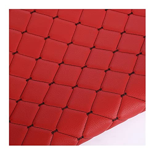 Möbelstoff Premium Bezugsstoff Kunstleder PU Premium Qualität Polsterstoff,Lederkonzept Kunstleder Polsterstoff Gesteppt Kaschiert Möbelstoff Dekostoff 1.6×1m (Color : Wine red, Size : 1.6x2m) von amhea