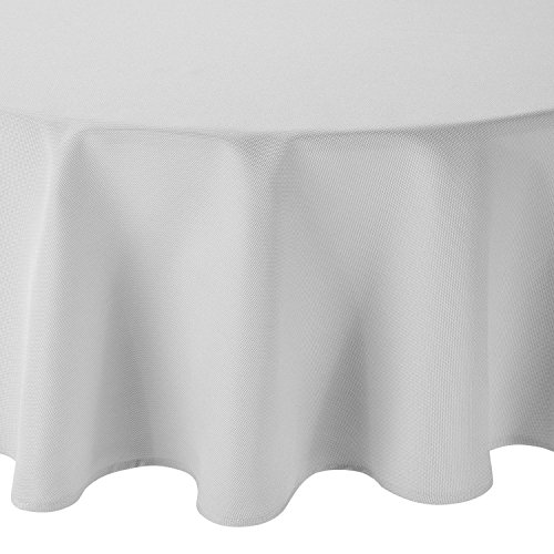 Tischdecke Gastro einfarbig Rund 220 cm Weiss - Farbe, Form & Größe wählbar mit Fleckschutz - (Br_R220Weiss) von amp-artshop