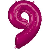 amscan® Folienballon Zahl 9 pink, 1 St. von amscan®