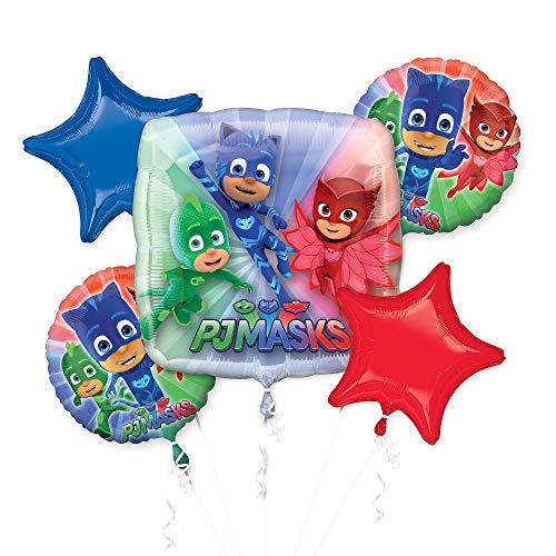 (PKT) BQT: PJ Masks 5 piece Foil Balloon Bouquet P75 von amscan