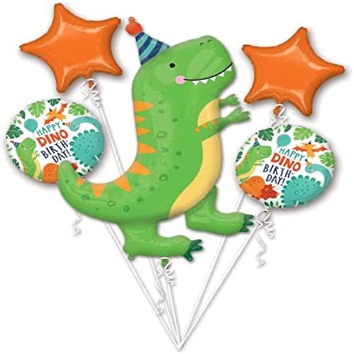 (PKT) BQT: Dino-Mite Foil Balloon Bouquet P75 (5 piece) von Anagram