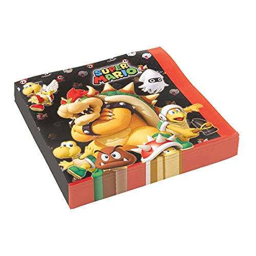 20 Servietten * SUPER MARIO BROS. * für Kindergeburtstag oder Motto-Party // Napkins Bowser Kappa Kinder Geburtstag Buu-Huu von amscan