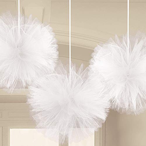 Adult 3 Pack White Fluffy Tulle Decorations Adult 3 Pack White Fluffy Tulle Decorations von amscan
