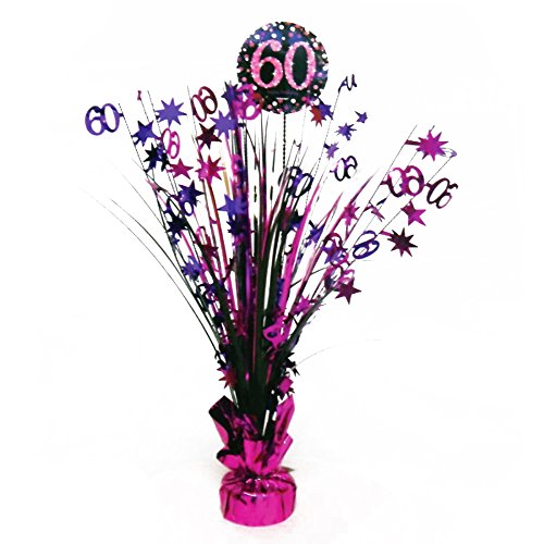 Adult Pink Celebration 60th Birthday Centerpiece Spray von amscan