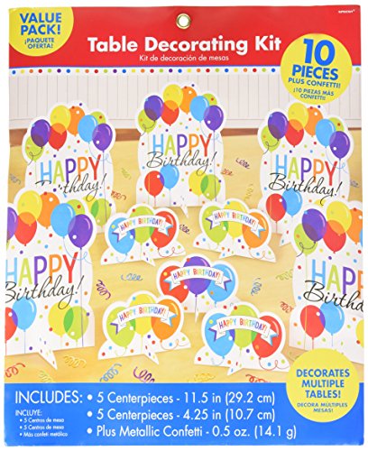 Amscan 241540 Bunte Luftballons Tischdekorationsset, 10 Stück Amscan 241540 Bunte Luftballons Tischdekorationsset, 10 Stück von amscan