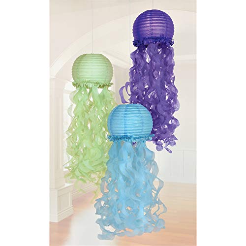 (PKT) Mermaid Wishes Jellyfish Lanterns 24.1cm (3 pk) von amscan