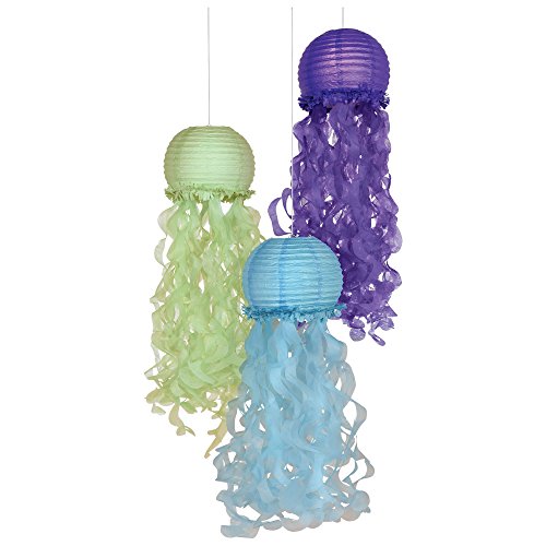 (PKT) Mermaid Wishes Jellyfish Lanterns 24.1cm (3 pk) von amscan