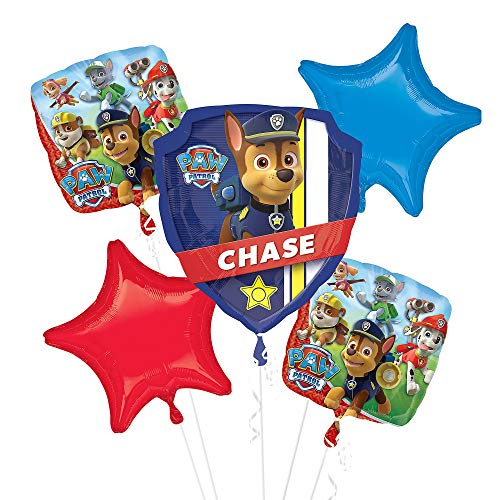 Amscan 3272301 - Bouquet Folienballon Paw Patrol, 5 Ballons, Heliumballon von amscan