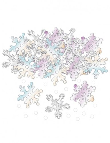 Amscan 360126 - Konfetti Schneeflocken irisierend, 14 g, Streudeko, Tischdekoration, Weihnachten, Heilig Abend, Mottoparty von amscan