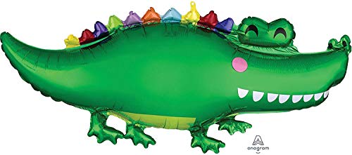 Amscan 4122301 International Happy Gator SuperShape Folienballons 106 cm x 48 cm (B x H) von amscan