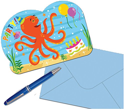 Amscan 491624 Ocean Buddies Postkarte Einladungen von amscan