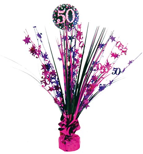 Amscan 9900607 - Tischdekoration 50 Sparkling Celebration - Pink Folie / Papier 45,7 cm, Geburtstag von amscan