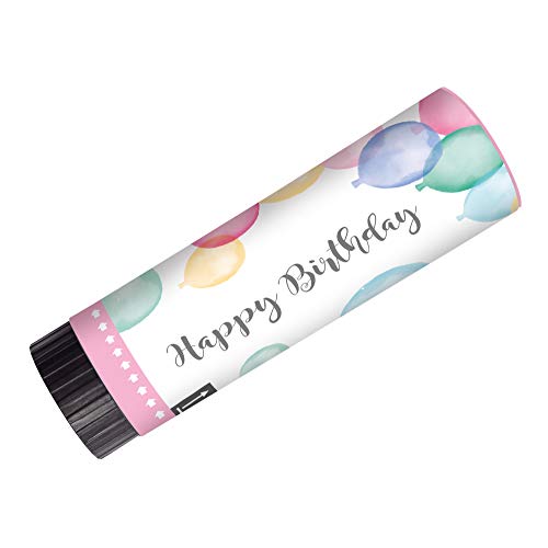 Amscan 9903720 - Konfetti-Kanonen Happy Birthday, 2 Stück, Pastel, 15 cm, Partydekoration, Geburtstag Amscan 9903720 - Konfetti-Kanonen Happy Birthday, 2 Stück, Pastel, 15 cm, Partydekoration, Geburtstag von amscan