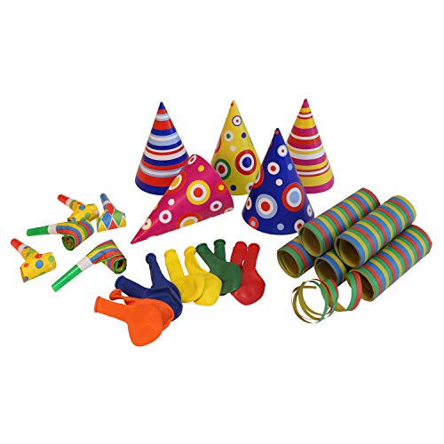 Amscan 9903809 - Party-Set Karneval Papier / Plastik / Latex 25-teilig, Mitgebsel von amscan