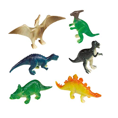 Amscan 9903983 - Mini-Figuren Happy Dinosaurier, 8 Stück, Plastik von amscan