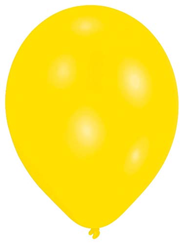 Amscan 9904919 - Standard-Latexballons, 25 Stück, ca. 28 cm, Gelb, Luftballon von amscan