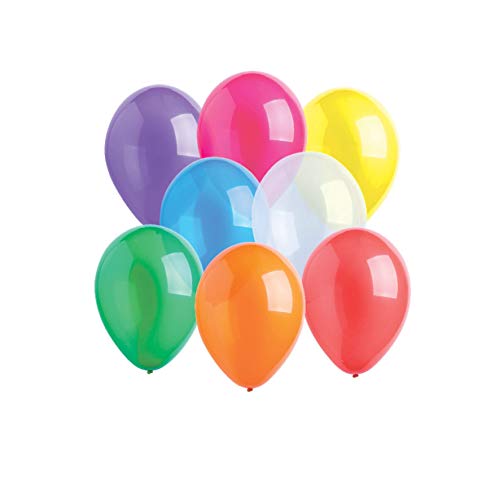 Amscan 9904926 - 25 Latexballons Crystal sortiert 27,5 cm / 11", Luftballons von amscan