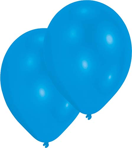 Amscan 9904944 - Latexballons Metallic Blue, 50 Stück, Durchmesser circa 27,5 cm, Luftballons von amscan