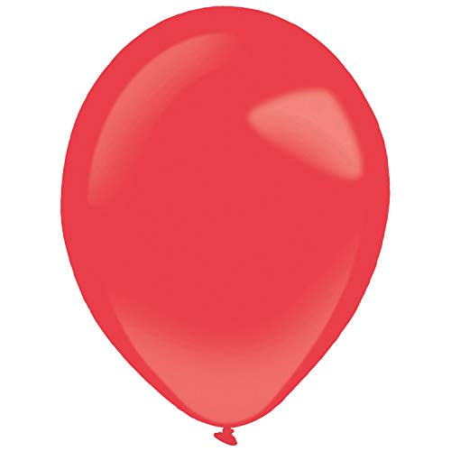 Amscan 9905423 - 50 Latexballons Decorator Standard Apple Red 35 cm / 14", Luftballon von amscan