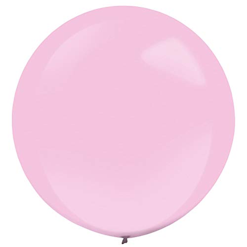 Amscan 9905486 - 4 Latexballons Crystal, circa 61 cm, Pink, Geburtstag, Heliumballon von amscan