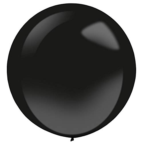 Amscan 9905492 - 4 Latexballons Crystal, circa 61 cm, Schwarz, Geburtstag, Heliumballon von amscan