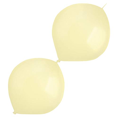 Amscan 9905682 - 50 Latexballons Decorator Pearl E-Link Vanilla Cream 30 cm / 12", Luftballon, Girlande, Ballonbogen von amscan