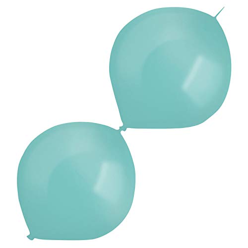 Amscan 9905691 - 50 Latexballons Decorator Pearl E-Link Robin's Egg Blue 30 cm / 12", Luftballon, Girlande, Ballonbogen von amscan