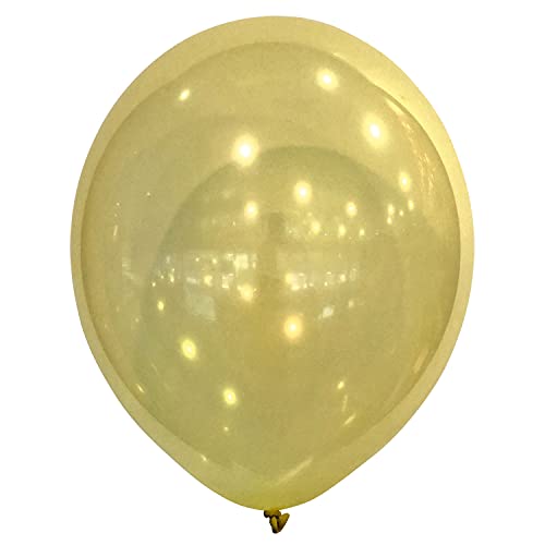 Amscan 9906933 - 100 Latexballons Decorator Droplets Yellow, Durchmesser 13 cm, Luftballon, metallisch, Dekoration, Geburtstag, Themenparty, Firmenevent von amscan