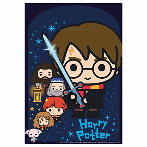 Amscan 9912928 – Harry Potter Geburtstagsparty-Papiertüten, mehrfarbig, 8 Stück von amscan