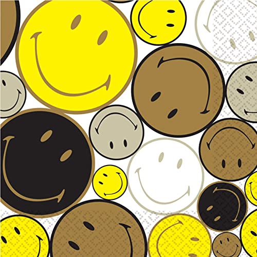 Amscan 9914442 - Servietten Smiley Originals - 16 Stk. - 33 x 33 cm von amscan