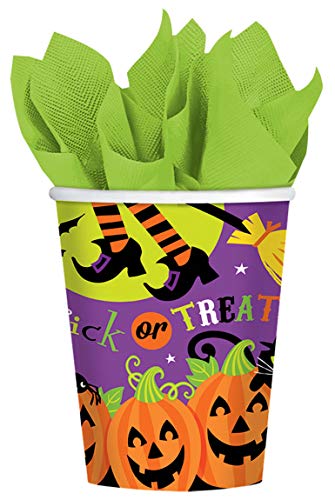 Amscan 999949 - Becher Witches' Crew, aus Papier, 266 ml, 8 Becher, Hexe, Witch, Halloween, Horror-Party, Mottoparty von amscan