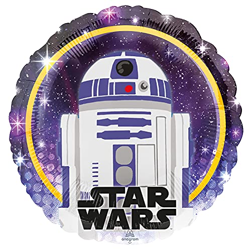 Amscan Anagram 4275301 – Star Wars R2-D2 Geburtstag runder Folienballon – 45,7 cm von amscan