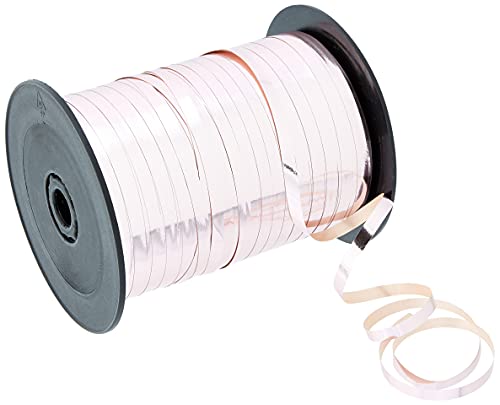 Amscan CR1100 - Ballonband, Roségold, Größe 230 m x 5 mm, Geschenkband, Schleifenband von amscan